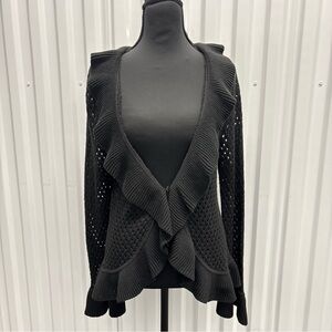 goth style ruffled cardigan